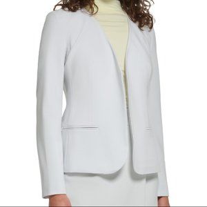Petite Calvin Klein Collarless Open-Front Blazer